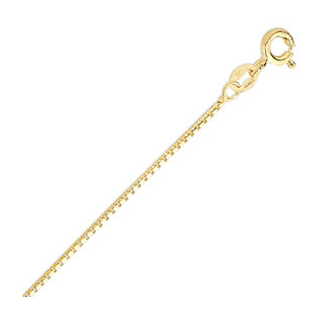 45cm 8-Sided Box Chain in 9kt Yellow Gold - Image 3
