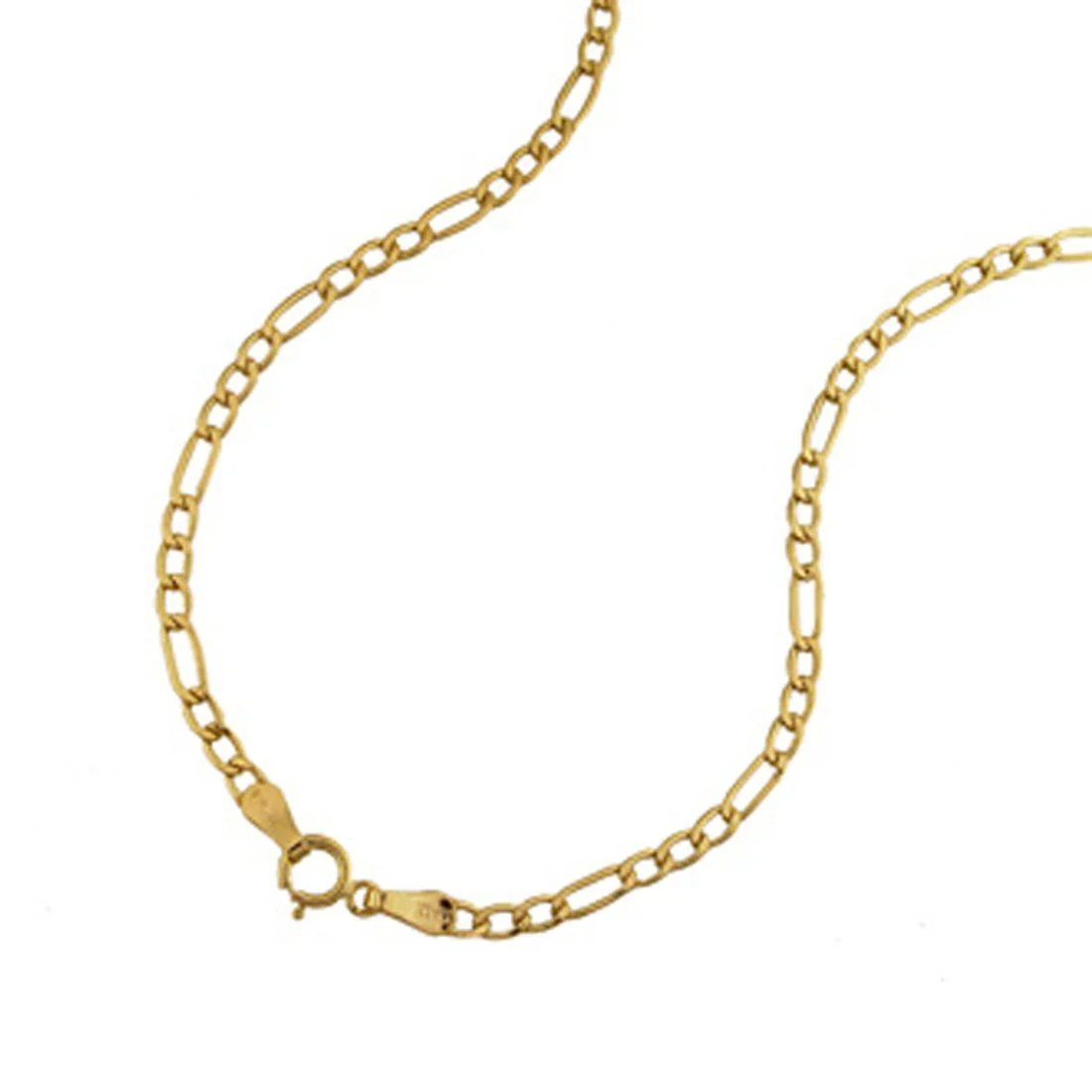 55cm Open Figaro Chain in 9kt Yellow Gold - Image 3