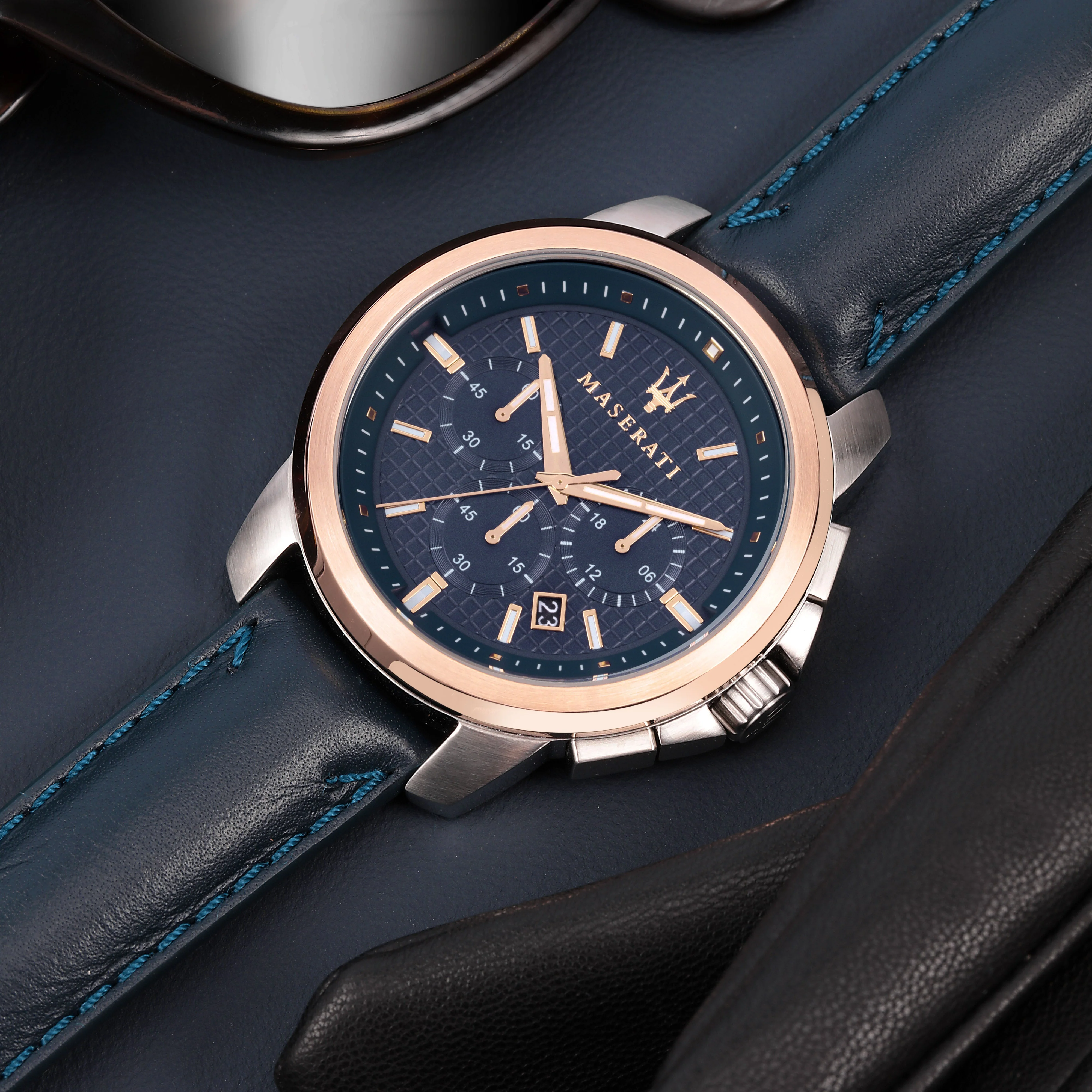 Maserati Successo Navy Blue Chronograph - Image 7