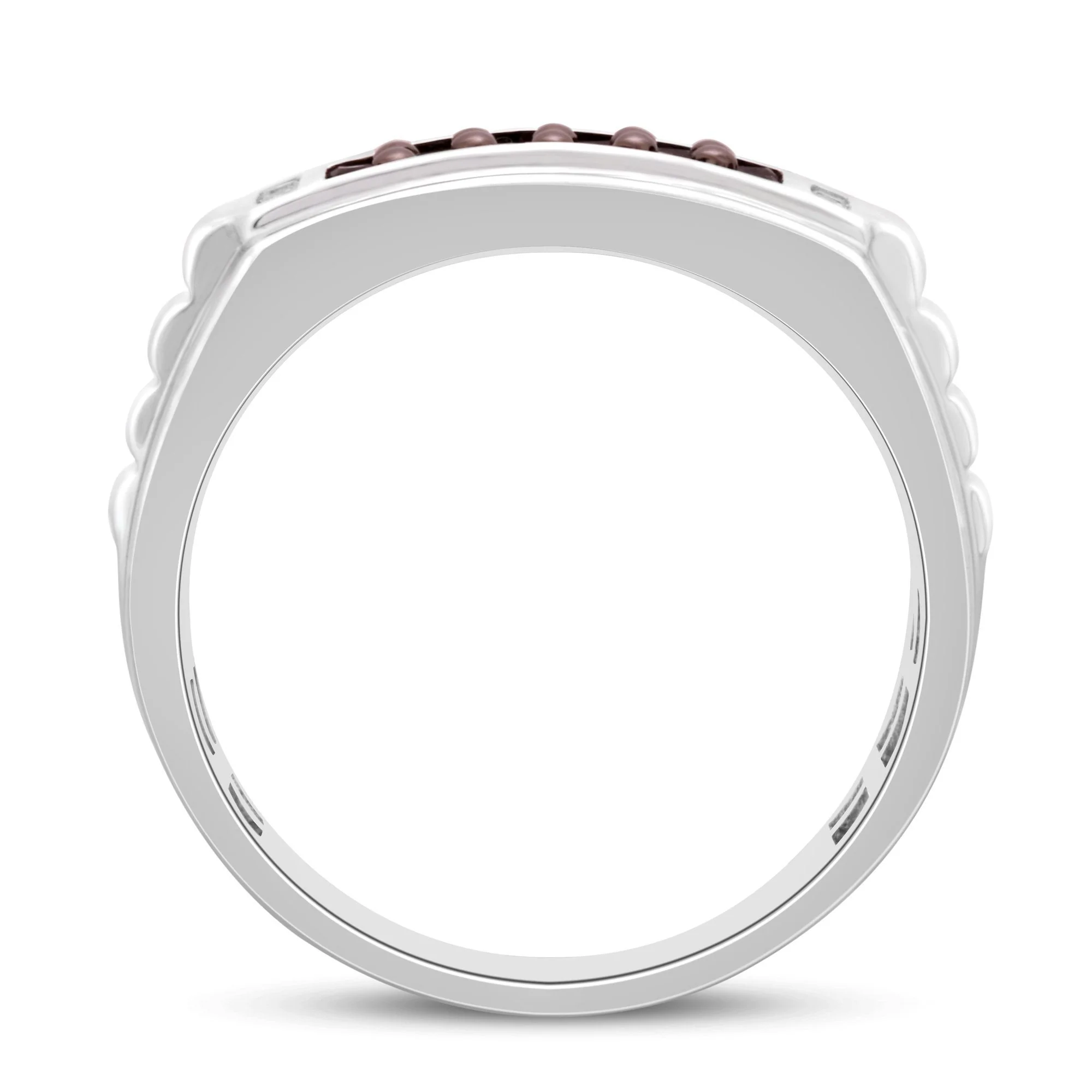 Sterling Silver 0.75tw Diamond Three Row Ring - Image 3